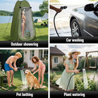 Portable Camping Shower, 6000mAh Rechargeable Shower Pump, Large Capacity Foldable Bucket, 6' 7" Filtered Shower Head, Summer Beach, Outdoor Camp Showering, Hiking, Pet Bath, RV Car Wash, Water Plant