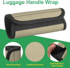 uxcell 3 Pcs Luggage Handle Wrap for Suitcase, Neoprene Handbag Grip Cover Protector Luggage Identifiers Suitcase Handle Wraps for Luggage Shopping Bag Travel Bags, Dark Khaki