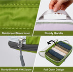 Cipway Compression Packing Cubes Mesh, Lightweight Luggage Organizer Bags with Laundry Bag,Toiletries Bag and Shoe Bag, Travel Essentials for Carry on Suitcase（8 Pcs,Green）