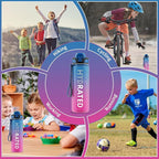 QLUR Water Bottle with Straw, 27oz Motivational Water Bottles with Time Marker to Drink, Tritan BPA Free, 750ml Sports Water Bottle with Carry Strap LeakProof for School Fitness Outdoor (1Pack)