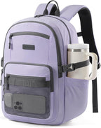 LOVEVOOK Laptop Backpack Women with 40oz Cup Holder Buckle Strap, 15.6 Inch Tech-Ready Work Backpack, TSA-compliant for Travel & College with Versatile Mesh Pocket, Mauve