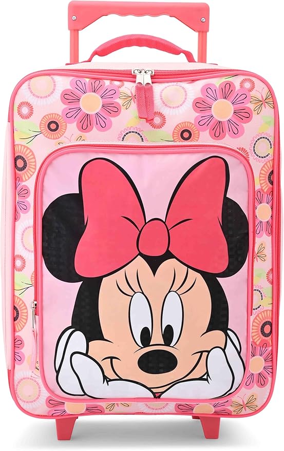 Fast Forward Minnie Mouse Girls Luggage 16" Soft Side Wheeled Pilot Case- Rolling Suitcase 16x12x5