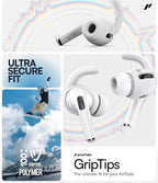 Proof Labs 3 Pairs for AirPods Pro 1st Gen Ear Hooks Covers [Added Storage Pouch] Anti Slip Ear Tips Accessories Compatible with Apple AirPods Pro Generation 1 (White)