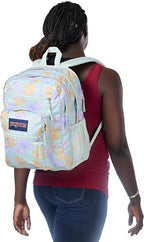 JanSport Laptop Backpack - Computer Bag with 2 Compartments, Ergonomic Shoulder Straps, 15” Laptop Sleeve, Haul Handle - Faded Floral Fresh Mint