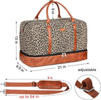 IBFUN Weekender Bags for Women, 21" Weekender Travel Bag, Travel Duffle Bag with Shoe Compartment Carry on Overnight Duffel Bag for Weekend Travel Business Trip