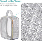 PACKISM Clear Makeup Bag - TSA Approved Toiletry Bag for Carry-on & Checked Luggage, Water Resistant Car Storage Organizer with Reinforced Seams