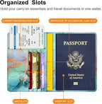 FINTIE Passport Holder, Slim Travel Wallet RFID Blocking Card Case Cover Passport Cover Protector Essentials with Credit Card Slots for Women/Men | Slim, RFID Blocking, Card Case Cover, Essentials, Credit Card Slots