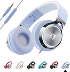 ARTIX CL750 Wired Headphones with Mic — Noise Isolating On-Ear Headphones for Computer and Laptop Wired, Plug in Corded Headphone with Wire (Foldable, Aux Jack 3.5mm)