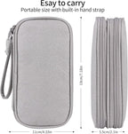JIAKAI Travel Cable Organizer - Electronics Accessories Bag(Double Layer - Grey)