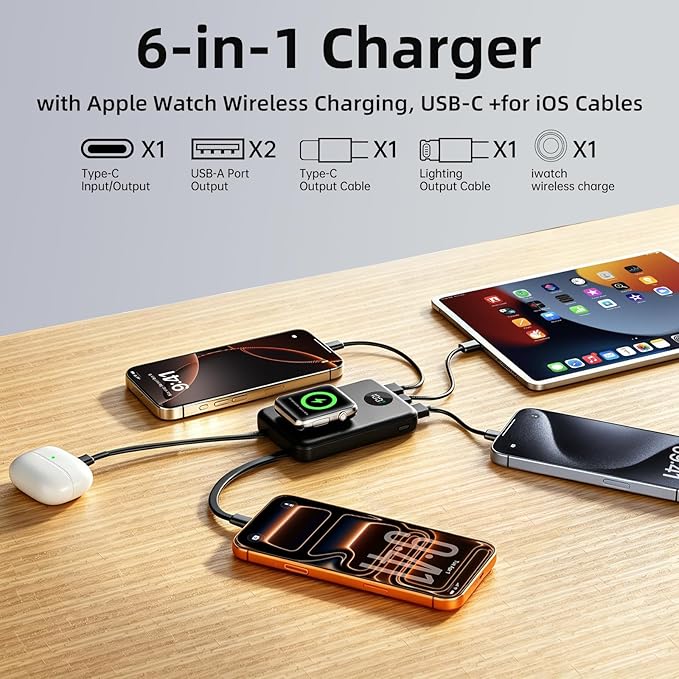 COPINK 15000mAh Mini Portable Charger Power Bank [for Apple Watch]