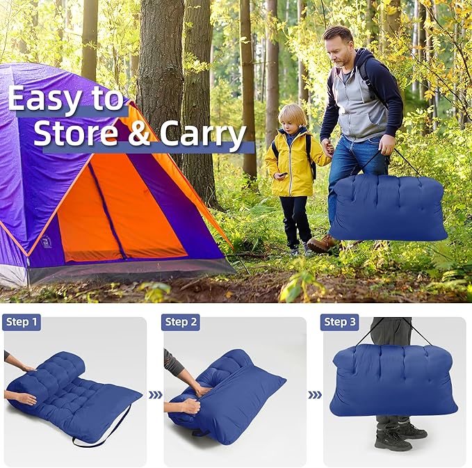 Fragess Foldable Camping Cots for Adults, 28" Extra Wide Cot with Removable Mattress, 600LBS Max Load, Sleeping Cots for Camping Outdoor/Office, Guest (Azure)