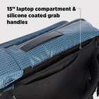 Topo Designs Global Travel Bag 30-40 Liter - Carry-on Compliant Versatile Pack, 3 Carry Options, External Laptop Sleeve (Eco-Friendly, 30L, Apex Pond Blue)