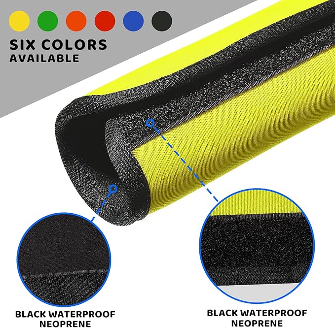 12 Pieces Neoprene Luggage Handle Wrap Grip Luggage Handle Wraps Solid Color Detachable Handle Covers Handle Identifier for Suitcase Travel Bag(6 Mixed Colors)
