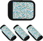 Qilmy Fresh Style Floral Fragments Luggage Handle Wrap 4Pack Luggage Identifiers Tag Comfort Handle Grips Cover for Stroller Suitcase Bag Airplane Travel Accessories1524