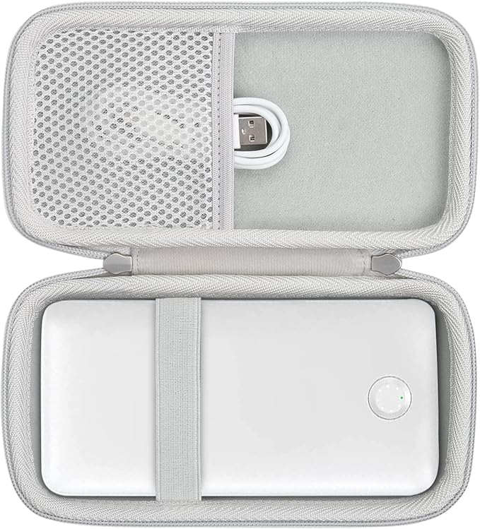 khanka Hard Travel Case Replacement for Anker 347 Power Bank (PowerCore 40K), 40,000mAh Battery Pack, Case Only (White)