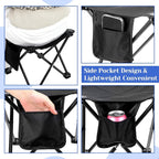 2 Pack Camping Stool,13 Inch Portable Folding Stool Compact Camping Chair Lightweight Stools Seat for Outdoor Gardening and Beach Hiking Fishing, Foot Stools with Carry Bag (Black)