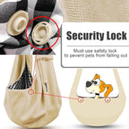 Tomkas Small Dog Cat Sling Carrier Puppy Purse Travel Wrap Soft Crossbody Pet Bag (Cream, M - Classic Pocket & Classic Strap)