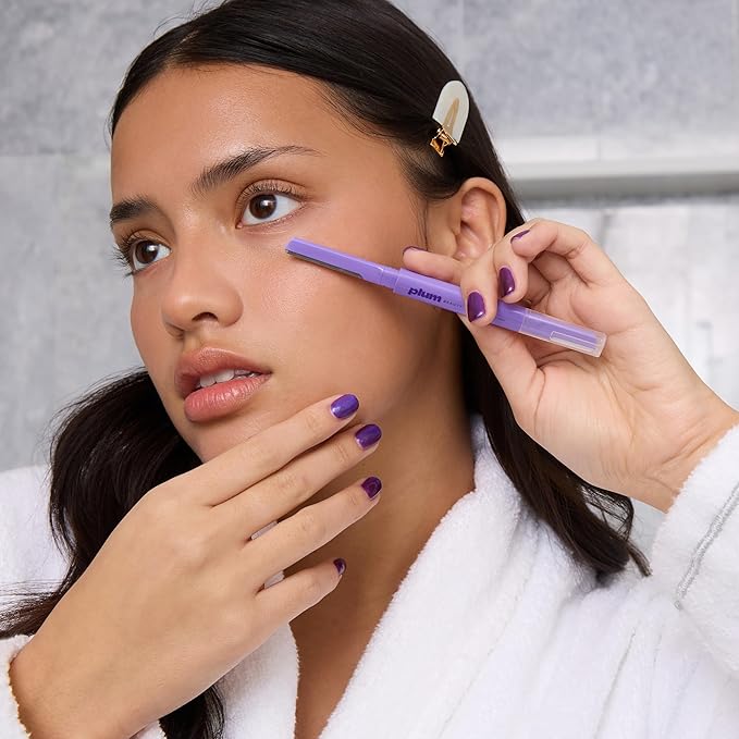 Plum Beauty Double-Sided Dermaplaning Razors (4-Pack) – Dual-Blade Facial Razors for Women - Precision & Large Blades for Brows, Upper Lip, & Cheeks - Peach Fuzz Remover & Exfoliating Face Tool