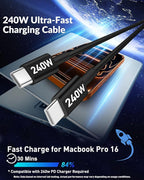 iPhone 17 16 15 Car Charger Fast Charging, 90W 4-Port USB C Fast Car Charger Cigarette Lighter Adapter with 240W 3FT USB-C Cable for iPhone 17/Air/17 Pro/17e/16/15 Pro Max/Plus/16e, iPad, Android