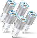 Car Charger, 5 Pack 38W Dual Ports USB-C & USB-A Cigarette Lighter Adapter Fast Charging Car Phone Charger for iPhone 16e 16 15 14 13, Samsung S25 S24, Pixel Cargador para Carro Phone Plug for Car
