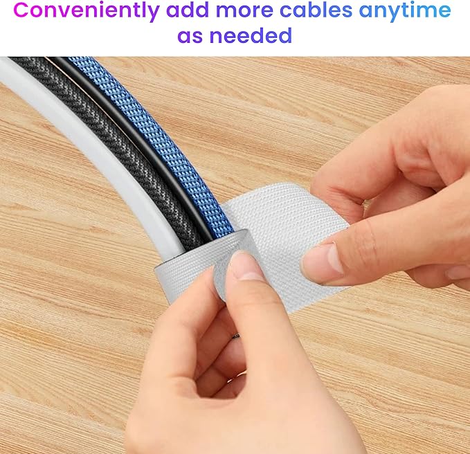 LX IntMfr. Hook and Loop Cable Ties, Self Adhesive Hook and Loop Cable Straps, Sticky-back Cord Organizer, Cable Clip, Household & Office Essentials, 40Pcs per Pack