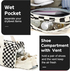 BLUBOON Duffle Bag Girls Kids Cute Gym Bag with Shoes Compartment & Wet Separation Waterproof Sports Overnight Travel Bag