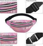 Frienda 2 Pieces Holographic Fanny Pack for Women Colorful Sport Waist Bag Pack