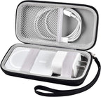 Charger Battery Pack Case Compatible with Apple MagSafe/for Baseus/for Belkin/for INIU, Holder for Anker 633/622/621/321 MagSafe Magnetic Power Bank for iPhone 15, Storage with Strap - Black