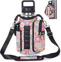 Magnetic Gym Bag for Women Men, Neoprene Water Bottle Carrier Bag with Strap fits 18-40oz, Crossbody Bag with Pockets