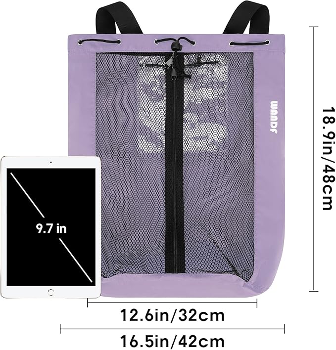 WANDF Swim Bag Mesh Drawstring Backpack Beach Backpack for Swimming, Gym, and Workout Gear