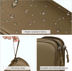 FYY Electronic Organizer, Travel Cable Organizer Bag Pouch Electronic Accessories Carry Case Portable Waterproof Double Layers All-in-One Storage Bag for Cable, Cord, Charger, Phone, Earphone Brown