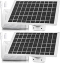 2 Pack 5V 7W Solar Panel Charger for Bird Feeder, Wyze Cam Outdoor v1 Cam Outdoor v2、Wyze Battery Cams Pro,Arlo,Simplisafe,Eufy Security Camera Micro USB & USB Type C Cable 5V 7W & More