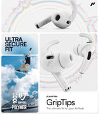 Proof Labs 4 Pairs for AirPods Pro 2 Ear Hooks Covers [Added Storage Pouch] Anti Slip Ear Tips Accessories Compatible with Apple AirPods Pro 2nd Generation (White)