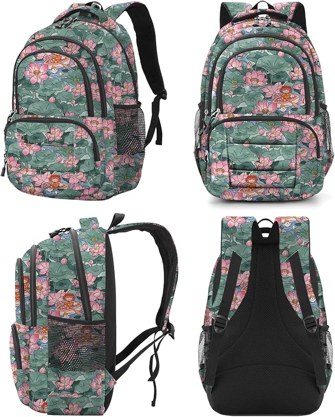 rickyh style School Backpack Travel Bag for Men & Women Lightweight College Back Pack with Laptop Compartmen