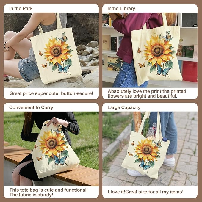 ANNA QUEEN Cat Tote Bag Shoulder Bag Handle Bag for Gym Yoga Picnic Beach Kitchen Reusable