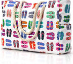 Becokan Beach Bags for Women Large Waterproof Beach Tote Bag Zipper Beach Bags Waterproof Sandproof Swim Pool Bag Large Tote