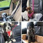 BWOGUE Pet Dog Cat Seat Belts, Car Headrest Restraint Adjustable Safety Leads Vehicle Seatbelt Harness (1 Pack, Dark Blue, Elastic)