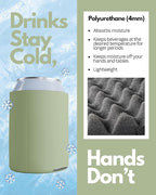 PartyPrints 1000 Pack Sage Blank Can Cooler Sleeves, Customizable Bulk Can Coolers, Extra-Thick Collapsible Drink Insulator Sleeve, Beer Can Coolers for Party Beverages