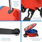 Paw Patrol Ride On Suitcase for Kids - Scooter Luggage with Light Up Wheels, Easy Steer and Foldable Carry On Kick Scooter for Toddler, Boys, Girls, Great Travel Gift Idea