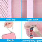 khanka Hard Case for Anker 3-in-1 Power Bank USB C Charger Block,Anker 10,000mAh Portable Charger,Case only. (Pink)