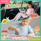 6 Set (260pcs) Puffy Sticker Books Activity for Girls, Reusable Stickers Book, Fairytale+Garden+Princess Party+Mermaid+Kids Zone+Girls' Shop, Travel Book for Kids Ages 3+
