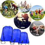 Grneric 60 Pieces Drawstring Backpack Bulk Cinch Sackpack Ployster Drawstring Bags for Gym Party Trip(Navy Blue)