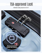LIGHT FLIGHT Luggage Sets, 3 Piece Durable Suitcase Set with Spinner Wheels, 3 Pcs Hard Shell Lightweight Luggage with TSA Lock, Large Checked Travel Suitcases, 20/24/28 Inch,Light Blue