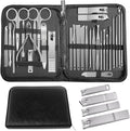 Manicure Set Professional Set Nail Clippers Pedicure Kit-30 Pieces Stainless Steel Manicure Kit, Grooming Kit Nail Care Tools with Luxurious Travel Case Silver
