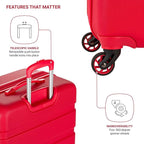 SwissGear 7366 Signature Hardside Expandable Luggage with Spinner Wheels, TSA Lock, Red, Checked-Large 27-Inch
