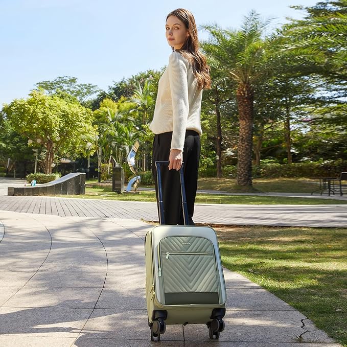LOVEVOOK Carry On Luggage 22x14x9 Airline Approved,20 Inch Carry-on Suitcase for Women,Softside Suitcases with Wheels,Rolling Checked Luggage with TSA Lock,Lightweight Travel