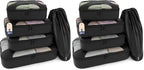 Shacke Premium 10 Packing Cubes Set - Lightweight Mesh Travel Luggage Organizers with Laundry Bag, 5-Piece Suitcase Storage System (Black)