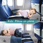 Inflatable Travel Foot Rest Pillow, Adjustable 3 Layers Height Leg Rest Pillow, Kids Airplane Bed, Adults Travel Essentials on Plane, Trains, Cars, Office, Home (Grey, 1 PC)