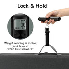 110lb Mechanical Luggage Scale Battery Free Portable Hand Baggage Scale for Travel Suitcase Digital Weight Scale with Built in Measuring Tape