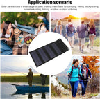 40W 4 Fold Solar Panel Charging Bag Folding Bag Foldable Monocrystalline Solar Panel for Outdoor Cam Hiking Charging Black for Home Use (Black)